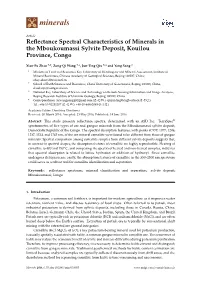Reflectance Spectral Characteristics of Minerals in the Mboukoumassi