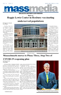 Reggie Lewis Center in Roxbury Vaccinating Underserved Populations by Genevieve Santilli News Writer