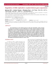 Regulation of DNA Replication-Coupled Histone Gene Expression