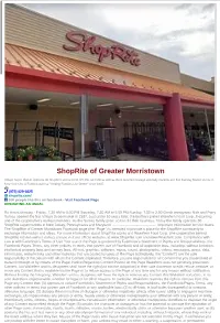 Shoprite of Greater Morristown