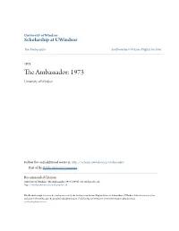 The Ambassador: 1973 University of Windsor