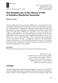 The Dramatic Arc of the Theory of FSP: a Tentative Diachronic Excursion