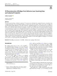 3D Reconstruction of Bridges from Airborne Laser Scanning Data and Cadastral Footprints