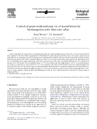Control of Green Mold and Sour Rot of Stored Lemon by Biofumigation with Muscodor Albus
