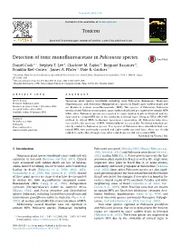 Detection of Toxic Monofluoroacetate in Palicourea Species