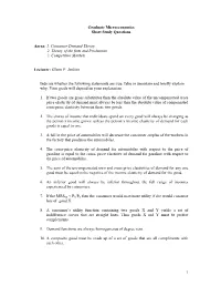 ECON501- Short Questions