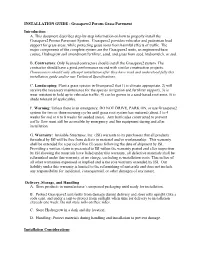 INSTALLATION GUIDE - Grasspave2 Porous Grass Pavement