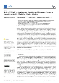 Role of NF-Κb in Ageing and Age-Related Diseases: Lessons from Genetically Modiﬁed Mouse Models