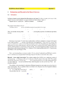 1 Estimation and Beyond in the Bayes Universe
