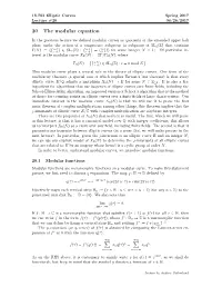 20 the Modular Equation