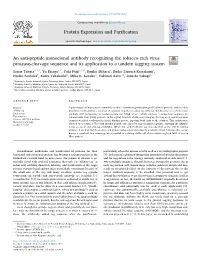 An Anti-Peptide Monoclonal Antibody Recognizing the Tobacco Etch Virus T Protease-Cleavage Sequence and Its Application to a Tandem Tagging System