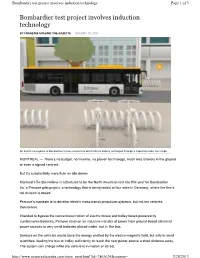 Bombardier Test Project Involves Induction Technology Page 1 of 3