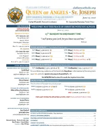 Clallamcatholic.Org 13TH SUNDAY in ORDINARY TIME