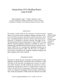 Integrating LFG's Binding Theory with PCDRT