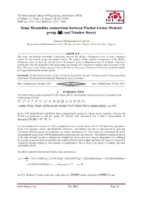 Some Moonshine Connections Between Fischer-Griess Monster Group () and Number Theory