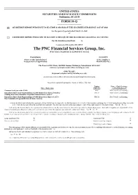 The PNC Financial Services Group, Inc. (Exact Name of Registrant As Specified in Its Charter) ______