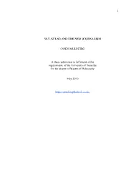 W.T. Stead and the New Journalism