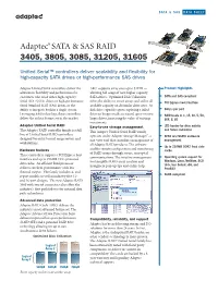 Adaptec® SATA & SAS RAID