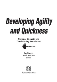 Developing Agility and Quickness