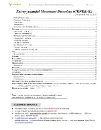 EXTRAPYRAMIDAL MOVEMENT DISORDERS (GENERAL) Mov1 (1)
