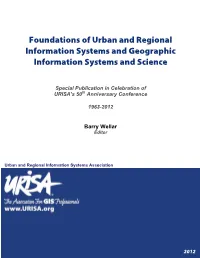 Foundations of Urban and Regional Information Systems and Geographic Information Systems and Science