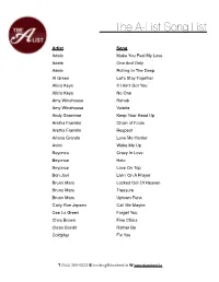 The A-List Songlist 2015