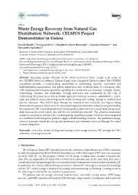 Waste Energy Recovery from Natural Gas Distribution Network: CELSIUS Project Demonstrator in Genoa