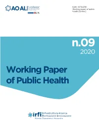 Working Paper of Public Health [Online]