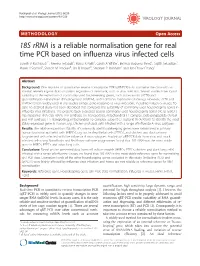 18S Rrna Is a Reliable Normalisation Gene for Real Time PCR Based On