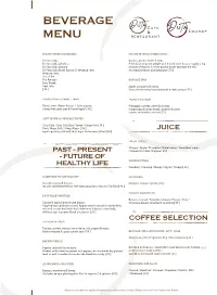 Beverage Menu