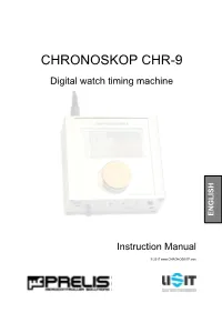 Chronoskop CHR-9 User Manual