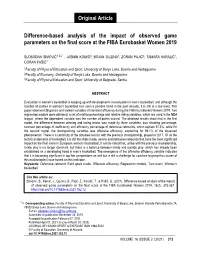 Difference-Based Analysis of the Impact of Observed Game Parameters on the Final Score at the FIBA Eurobasket Women 2019