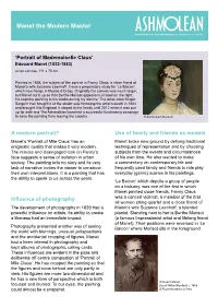 Manet the Modern Master