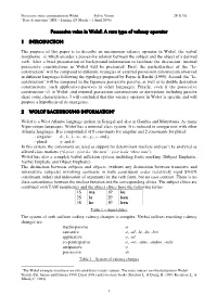 1 Possessive Voice in Wolof: a Rara Type of Valency Operator 1