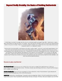 Beyond Bodily Brutality: the Basics of Building Battleminds