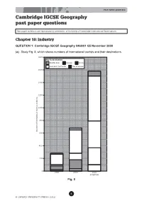 Cambridge IGCSE Geography Past Paper Questions