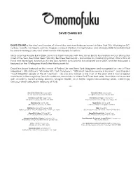 David Chang Bio