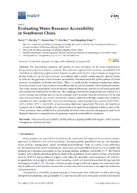 Evaluating Water Resource Accessibility in Southwest China