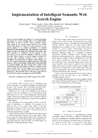 Implementation of Intelligent Semantic Web Search Engine