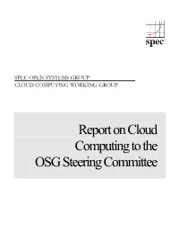 Report on Cloud Computing to the OSG Steering Committee