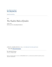 The Shadow Rules of Joinder