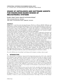 Usage of Ontologies and Software Agents for Knowledge-Based Design of Mechatronic Systems
