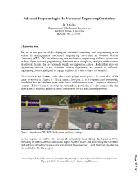 Advanced Programming in the Mechanical Engineering Curriculum