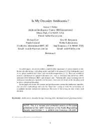 Blah3: Is My Decoder Ambisonic?