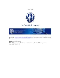 Chapter 4 Calypso’S Function in Trinidadian Society