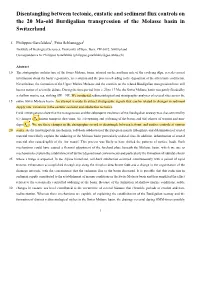 Disentangling Between Tectonic, Eustatic and Sediment Flux Controls on the 20 Ma-Old Burdigalian Transgression of the Molasse Basin in Switzerland