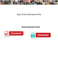 Expo Push Notifications Php