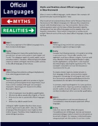 Myths and Realities About Official Languages in New Brunswick