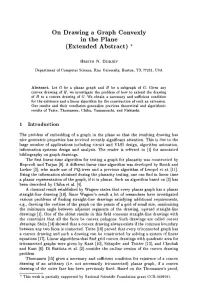On Drawing a Graph Convexly in the Plane (Extended Abstract) *