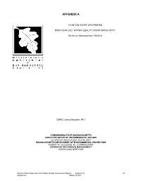 Open PDF File, 1.14 MB, for Taunton River Watershed 2001